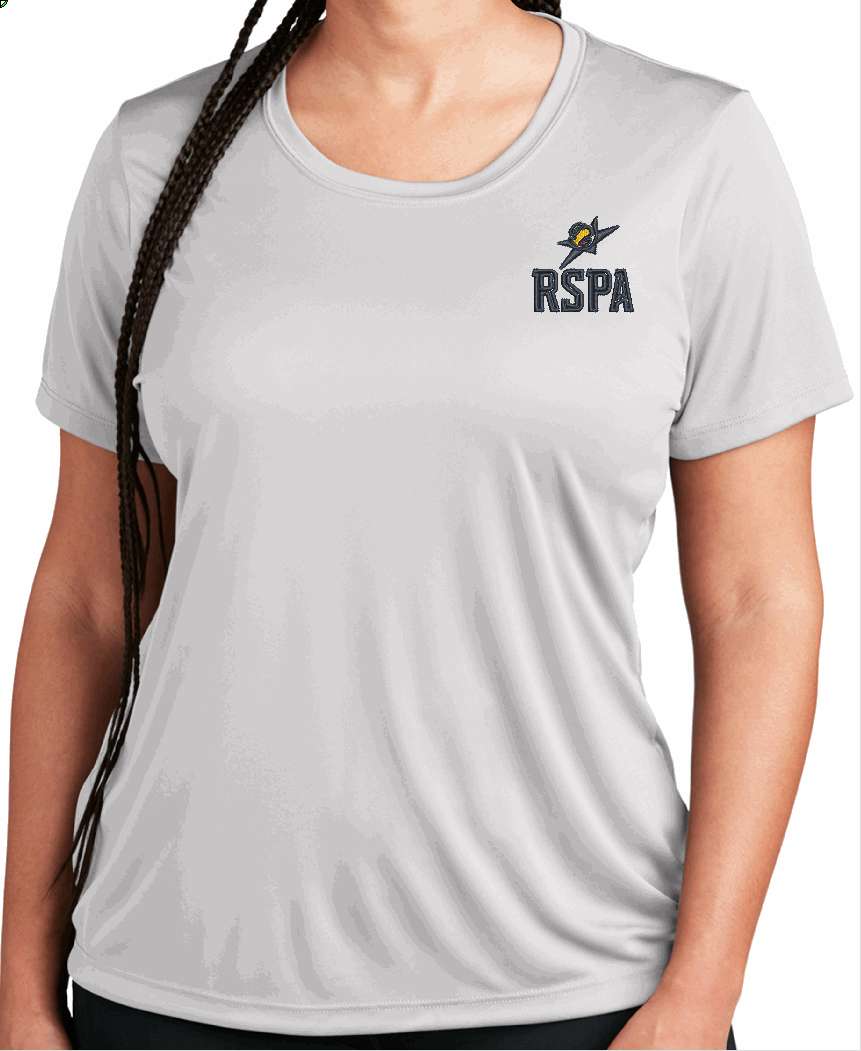WOMENS (SILVER) SPORT-TEK TEE-MEDIUM